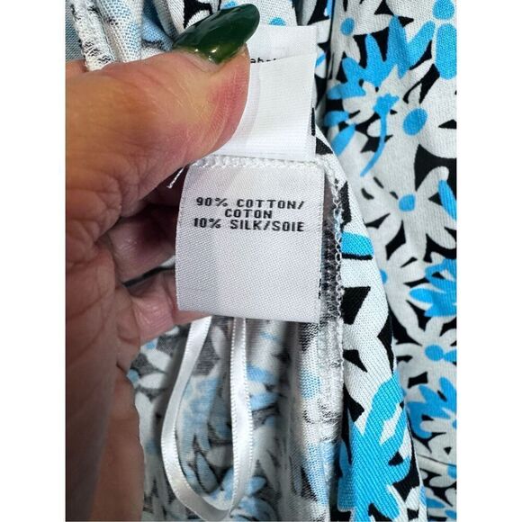 Diane Von Furstenberg New Julian Two Wrap Dress Garden Daisy Azure Blue Size 4 - Picture 6 of 9